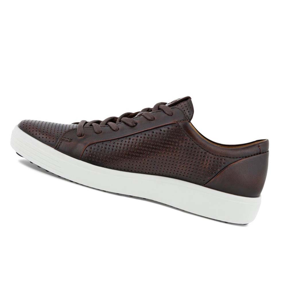 Ecco Soft 7 Laced Fritidssko Herre Kaffe | NO 477RVD